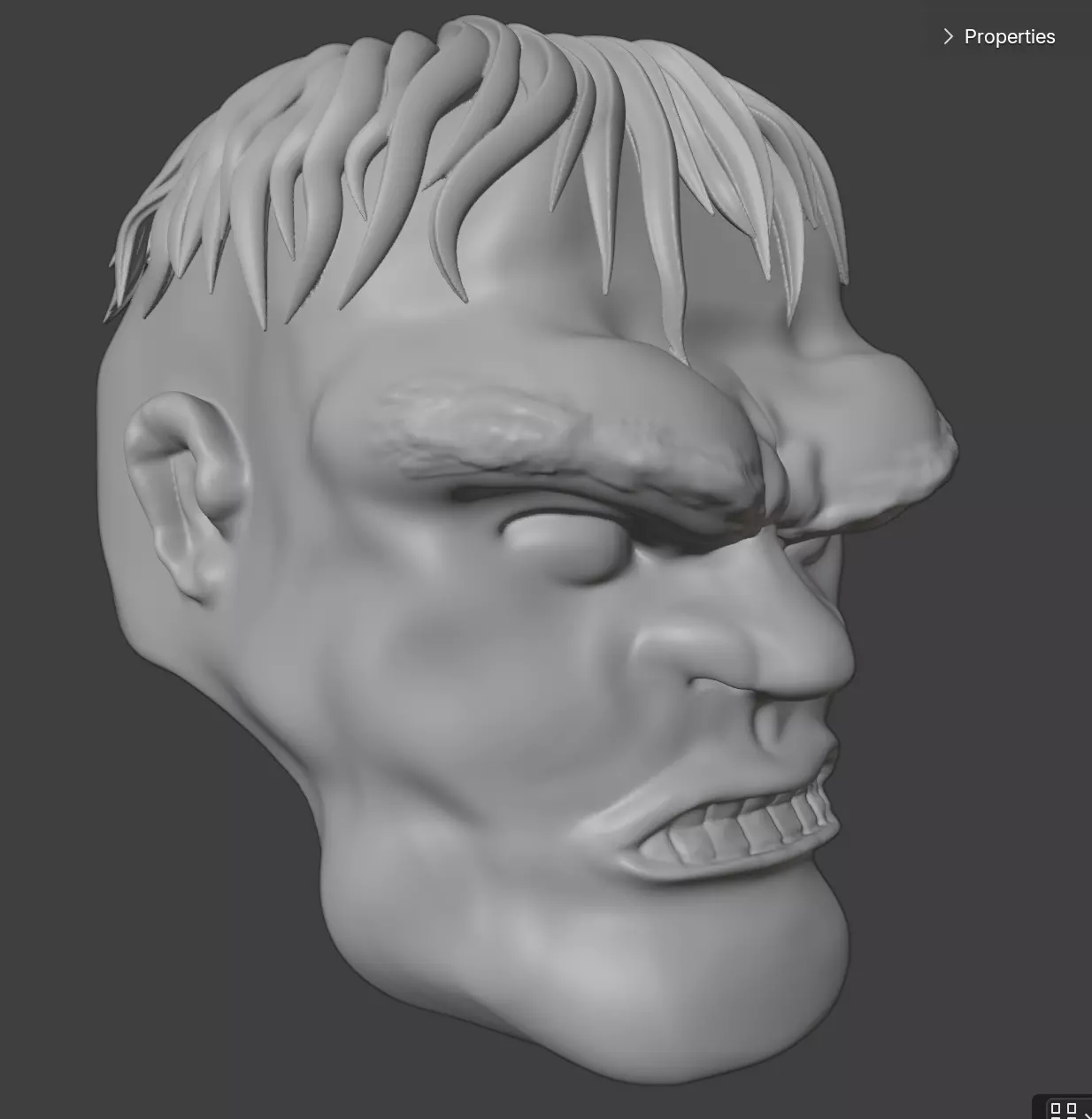 Inmortal hulk head 3D print model_3