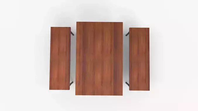 Julian Bowen Carnegie Dining Table 3D model 7