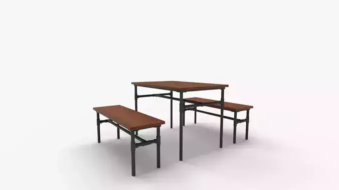 Julian Bowen Carnegie Dining Table 3D model 4