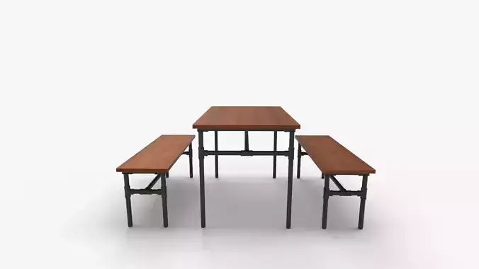 Julian Bowen Carnegie Dining Table 3D model 3