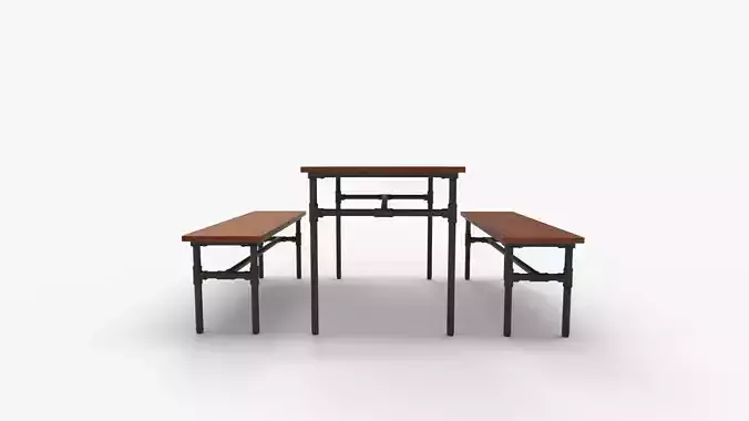 Julian Bowen Carnegie Dining Table 3D model 2