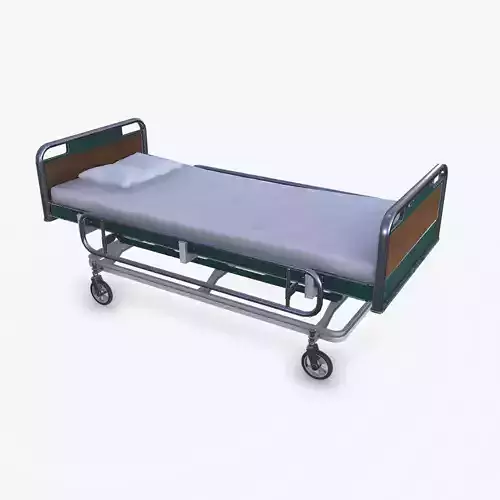 Old Hospital Bed 02 Low-poly PBR