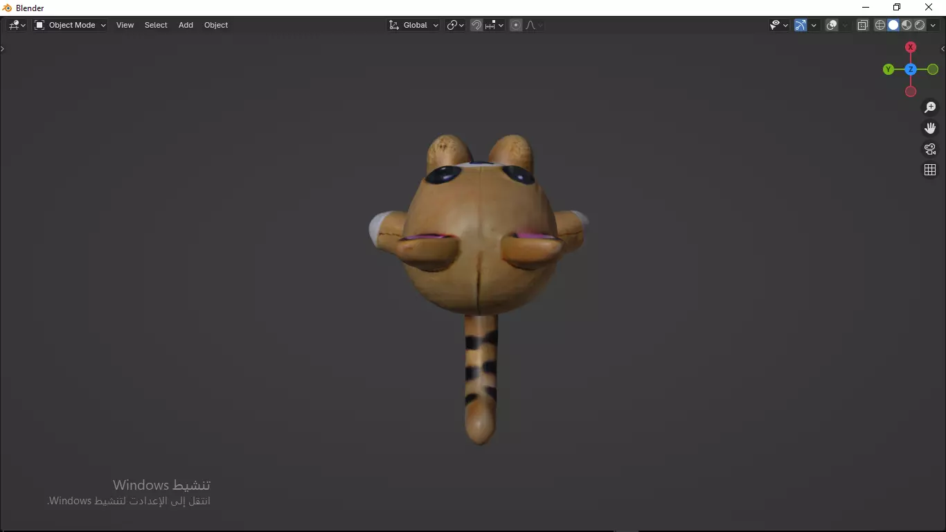 Cat Tedy Bear Toy Low-poly 3D model_11