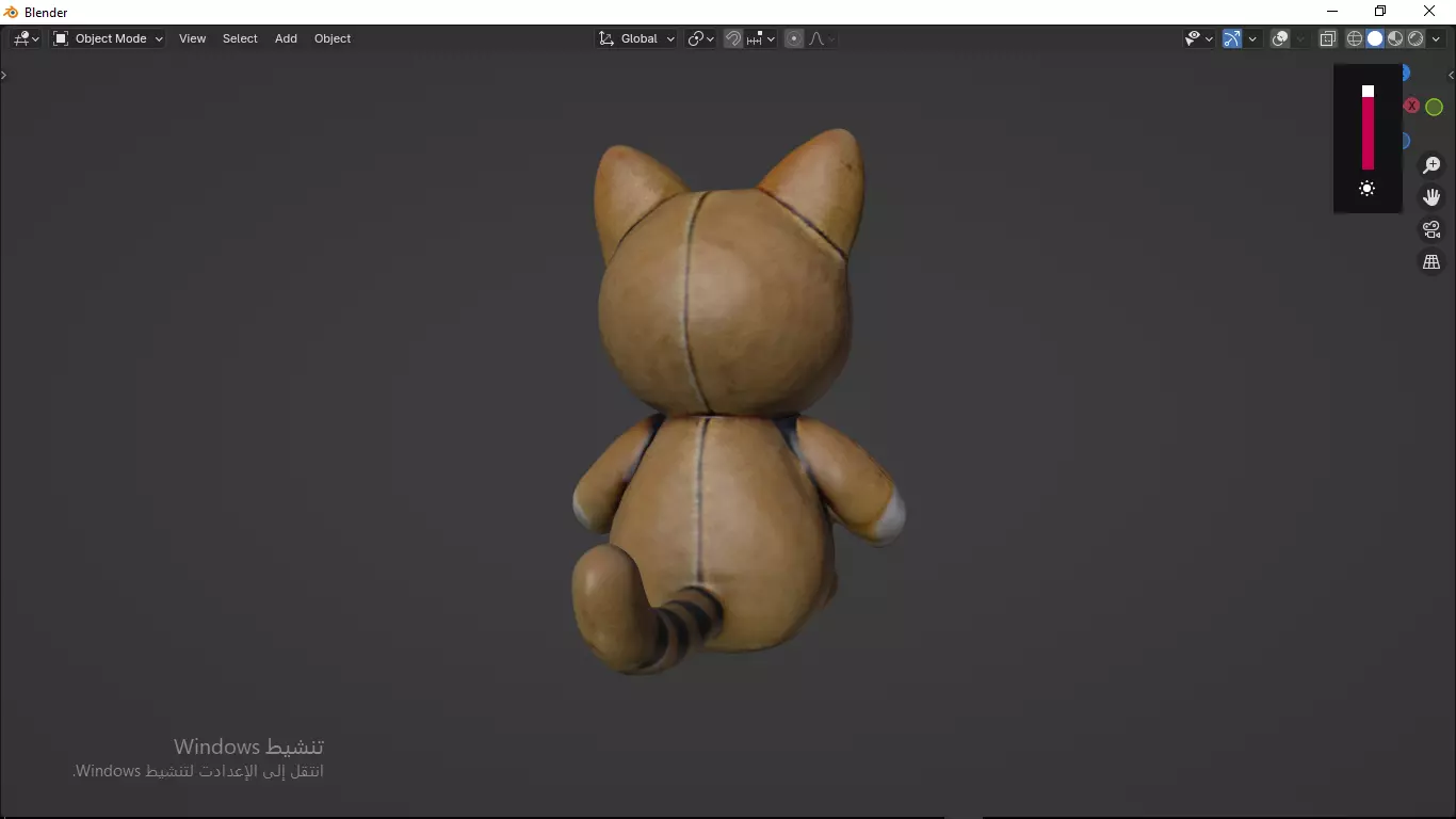 Cat Tedy Bear Toy Low-poly 3D model_16