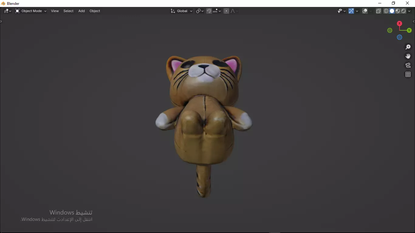 Cat Tedy Bear Toy Low-poly 3D model_10