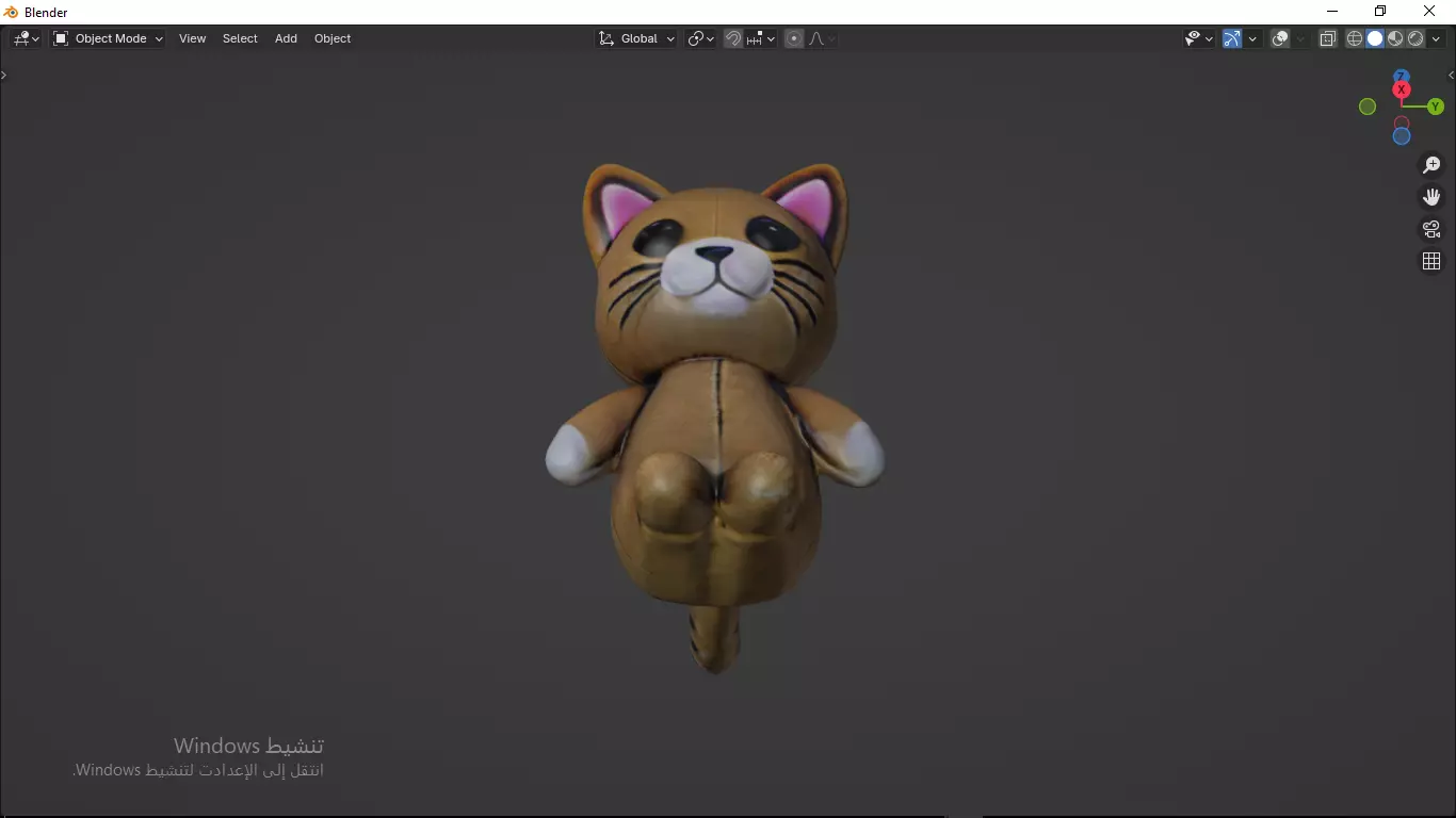 Cat Tedy Bear Toy Low-poly 3D model_17