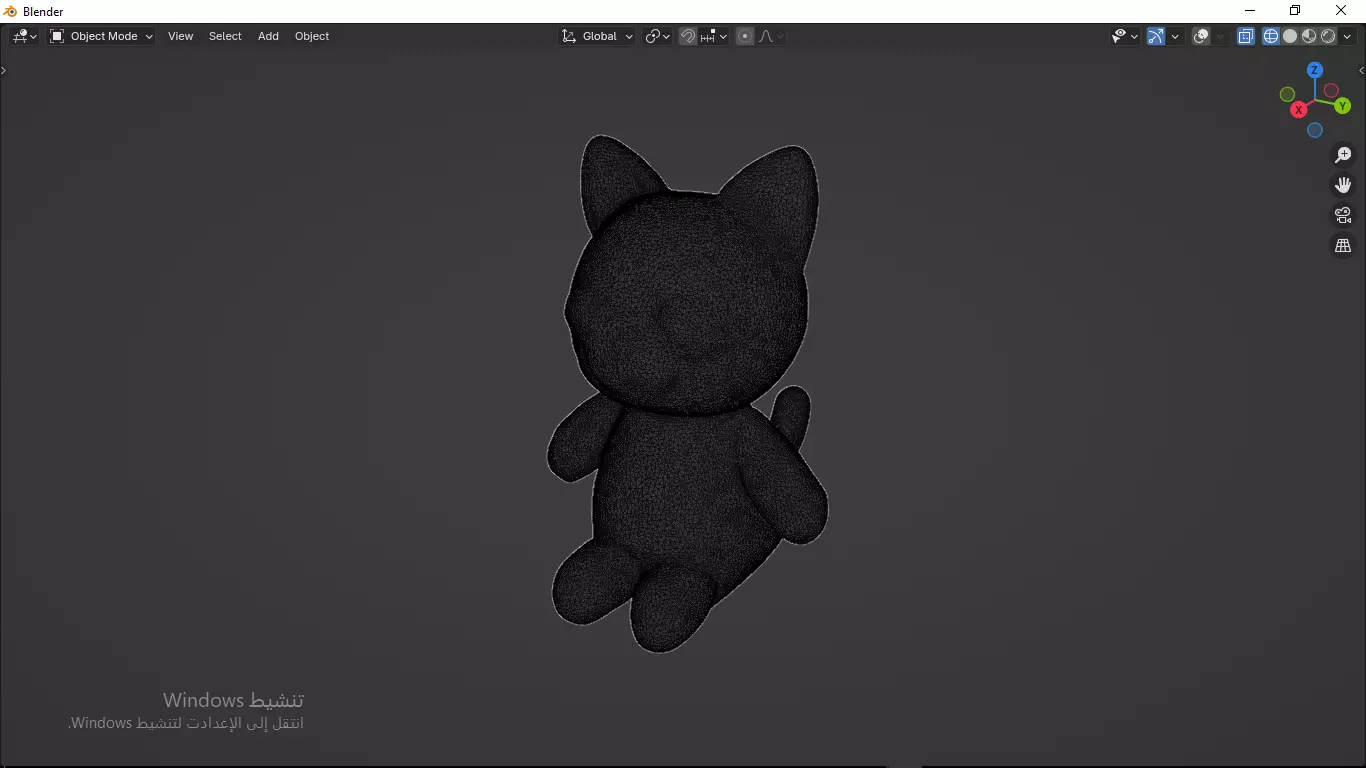 Cat Tedy Bear Toy Low-poly 3D model_28