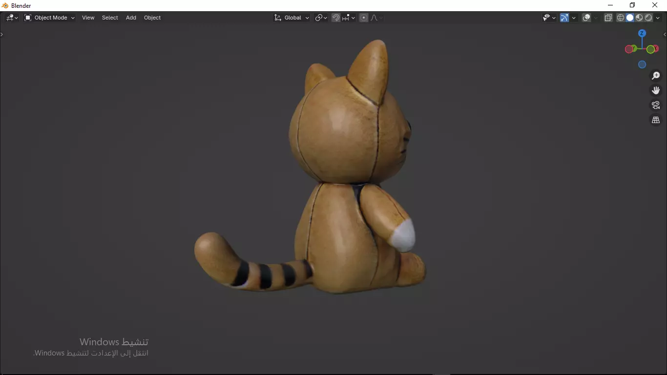 Cat Tedy Bear Toy Low-poly 3D model_18