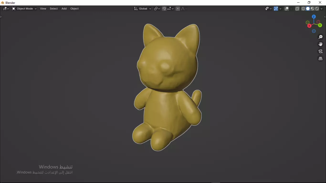 Cat Tedy Bear Toy Low-poly 3D model_29