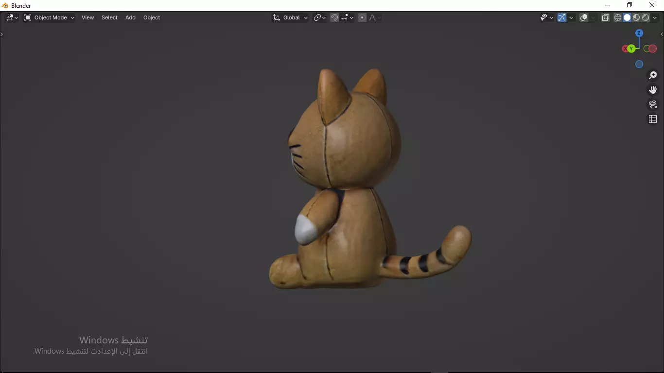 Cat Tedy Bear Toy Low-poly 3D model_6