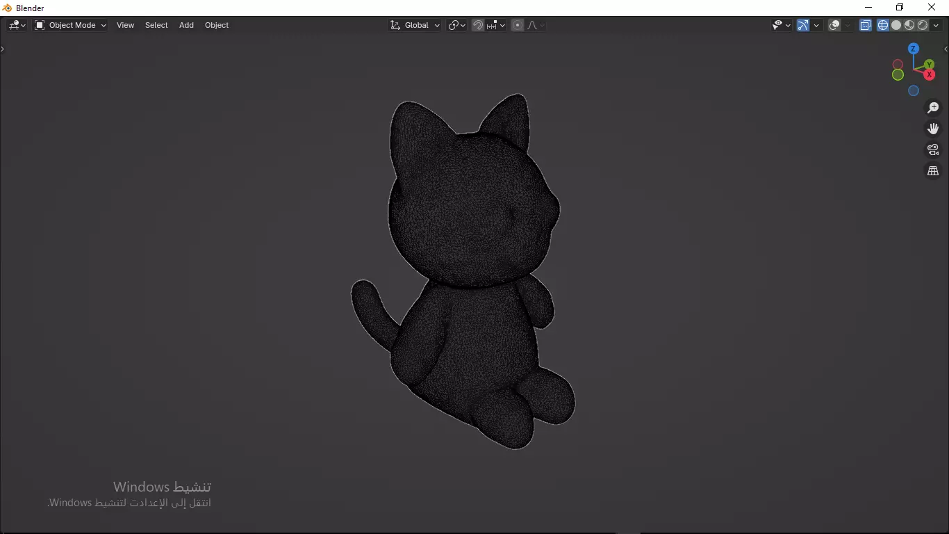 Cat Tedy Bear Toy Low-poly 3D model_26