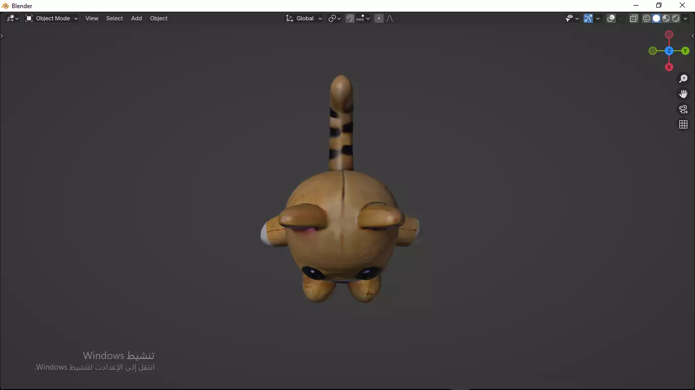 Cat Tedy Bear Toy Low-poly 3D model_23