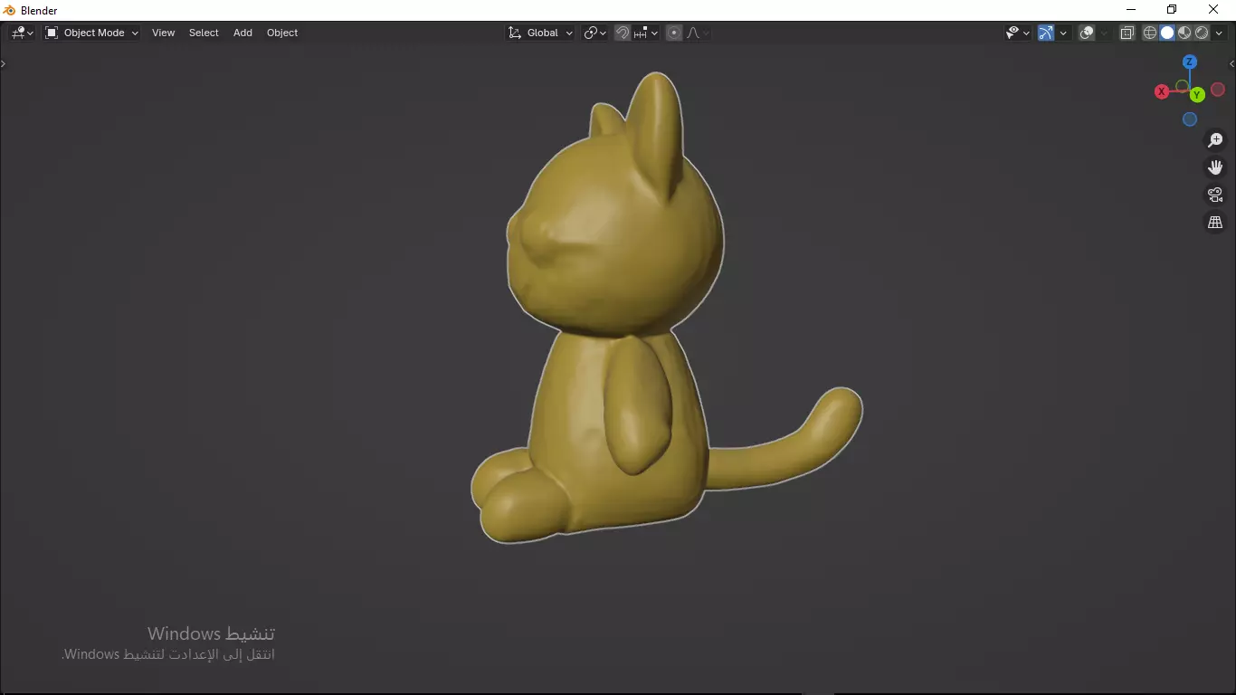 Cat Tedy Bear Toy Low-poly 3D model_27