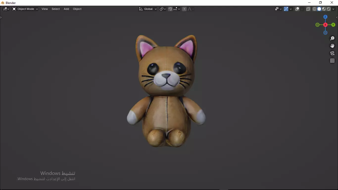 Cat Tedy Bear Toy Low-poly 3D model_19