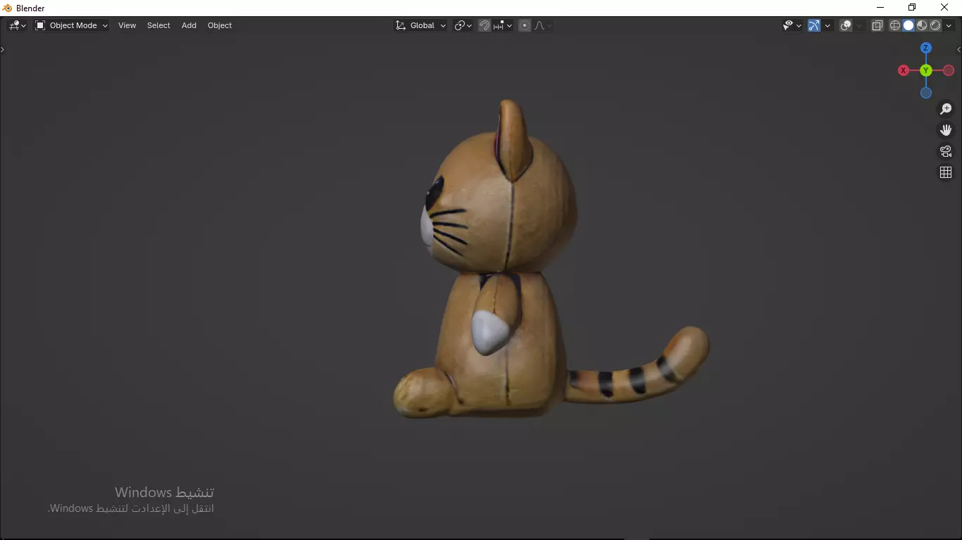 Cat Tedy Bear Toy Low-poly 3D model_24