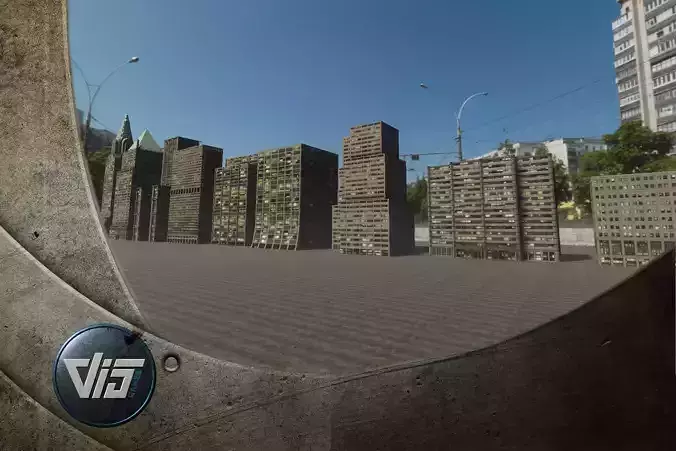 Background Skyscapers Day and Night