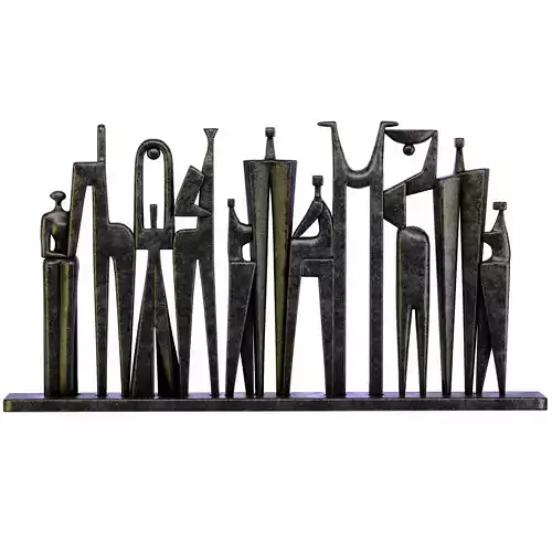 Abstract Modern Crowd Sculpture