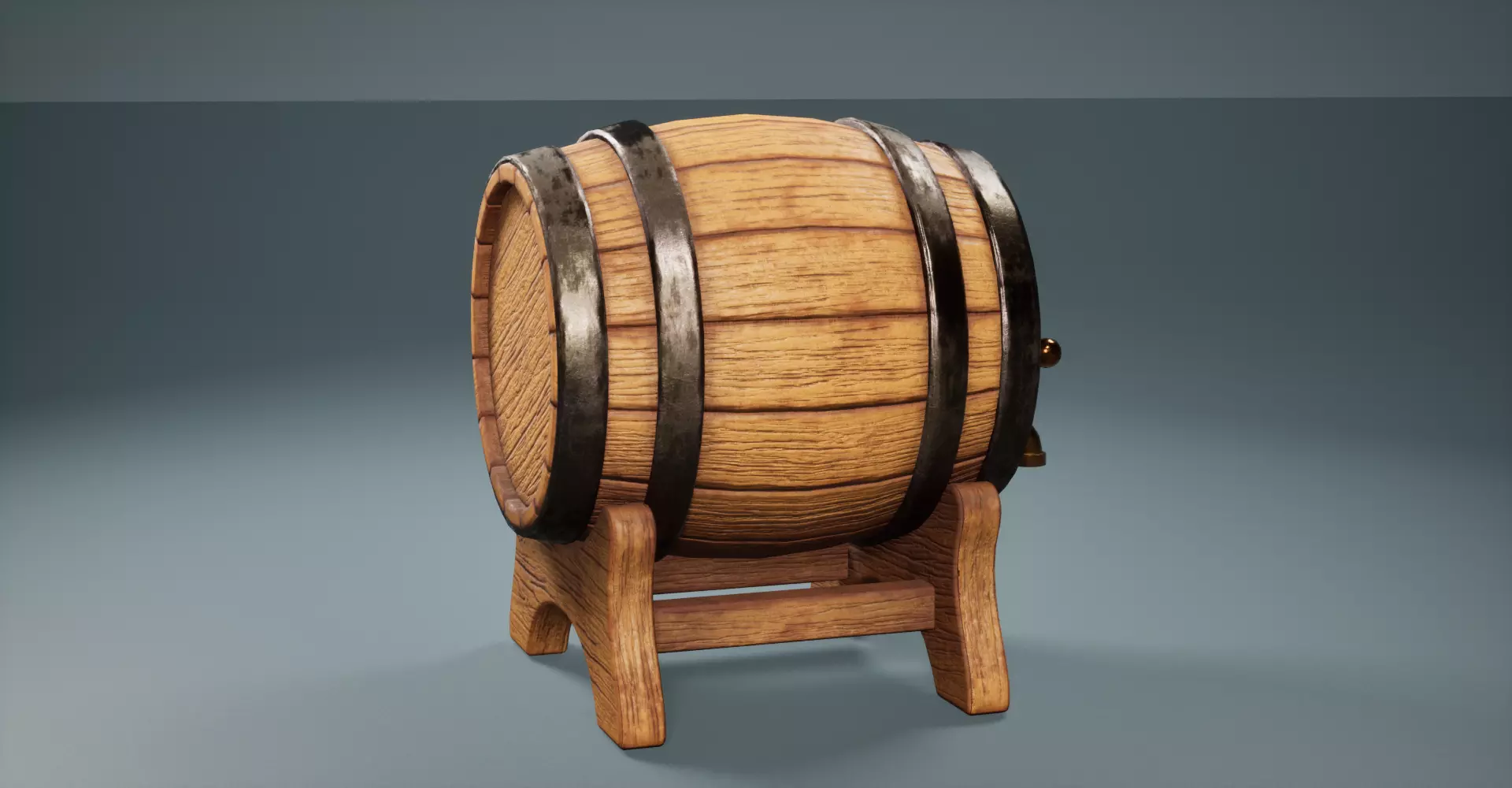 Barrels Pack - Game Ready Low-poly 3D model_9