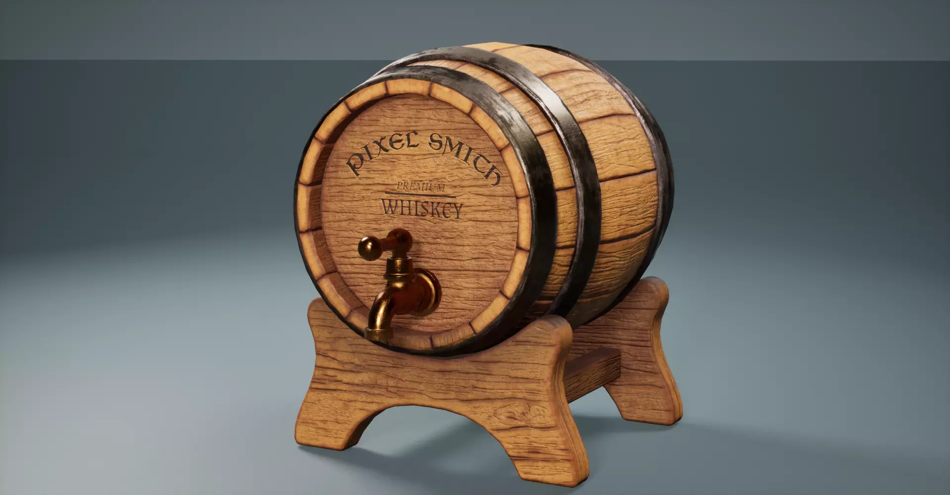 Barrels Pack - Game Ready Low-poly 3D model_7