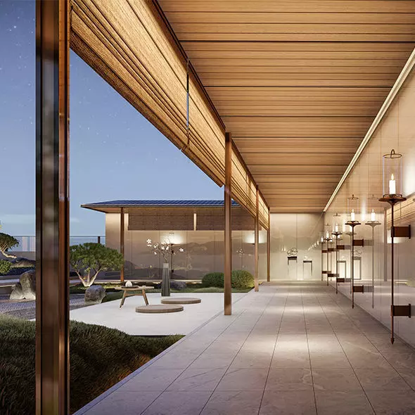 Japanese Chinese nspired Roof Garden skp LUMION 3D Model 3D model_4