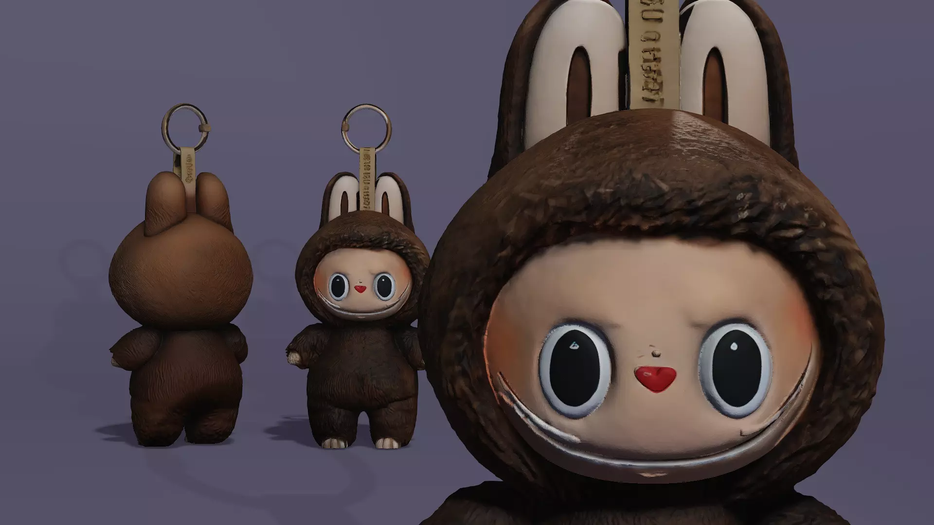 Realistic POP MART Labbubu Trendy Collectible Toy 3D model_0