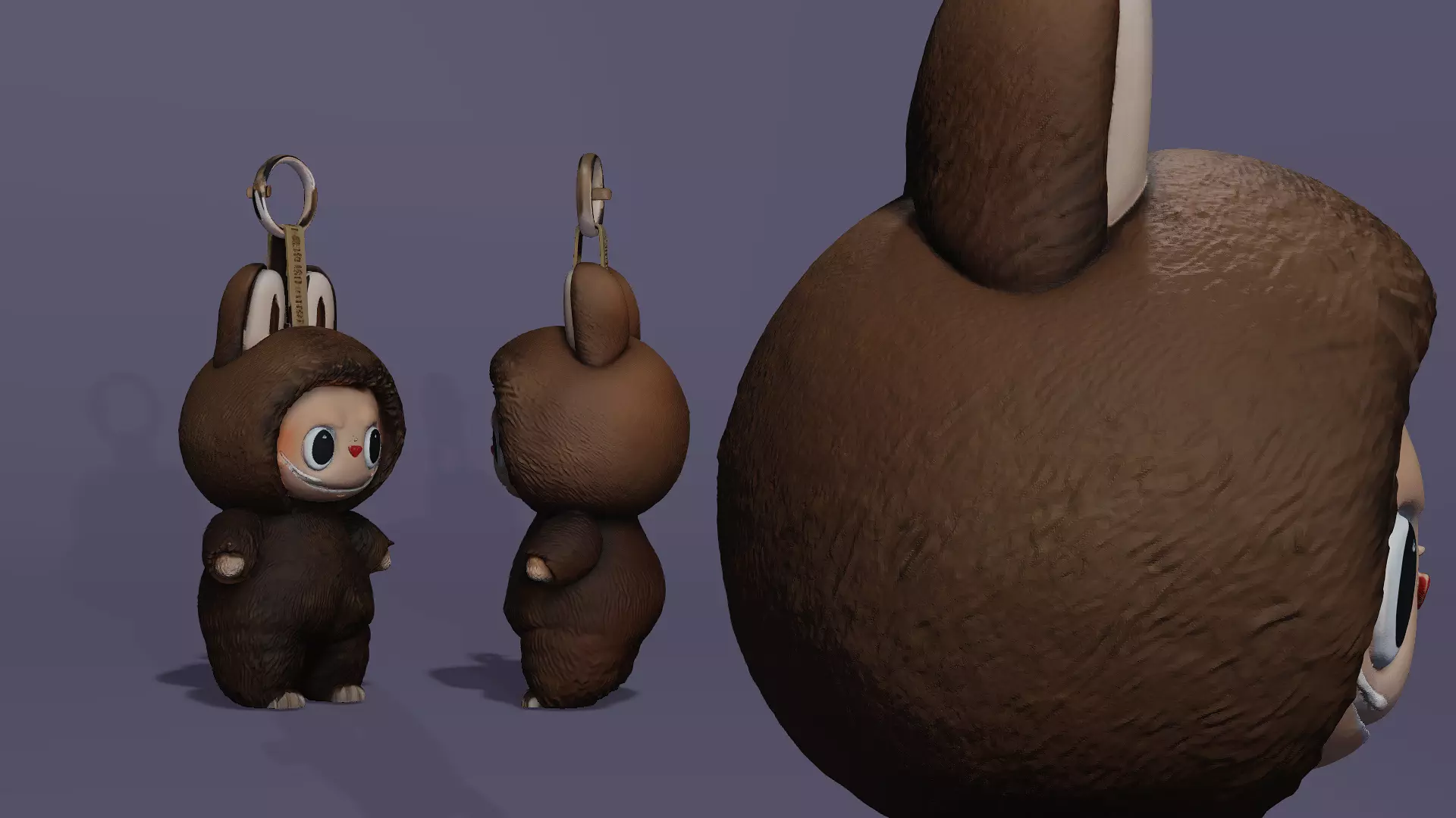 Realistic POP MART Labbubu Trendy Collectible Toy 3D model_1