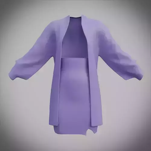 3D Female Apparel - Short skirt and Jacket Low-poly 3D model 3D Female Apparel - Short skirt and Jacket Low-poly 3D model