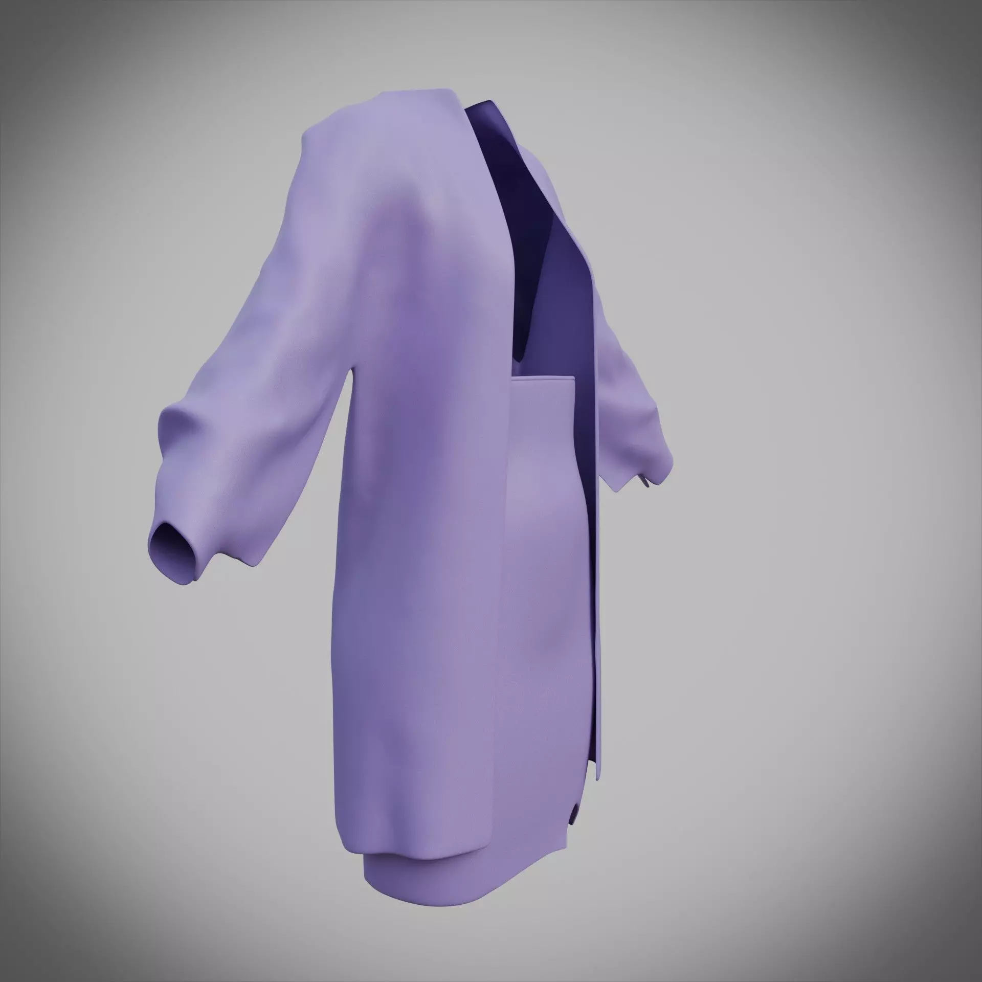 3D Female Apparel - Short skirt and Jacket Low-poly 3D model_5