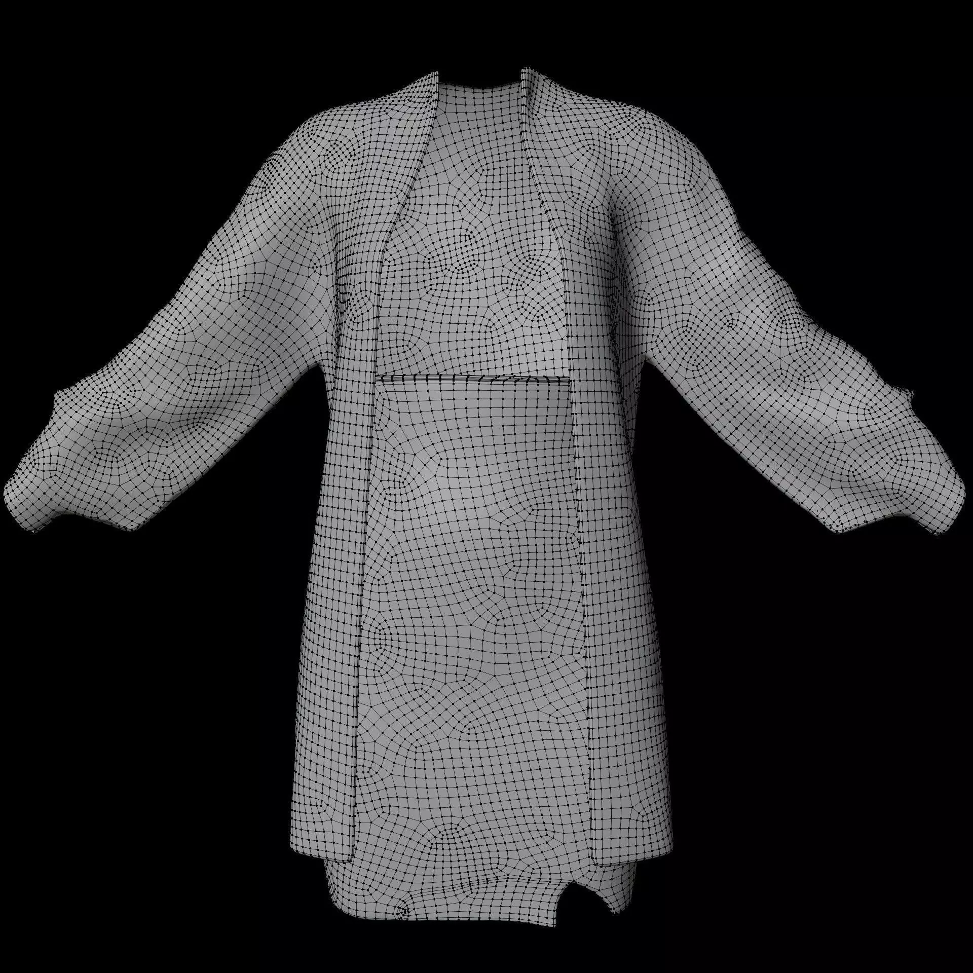 3D Female Apparel - Short skirt and Jacket Low-poly 3D model_24