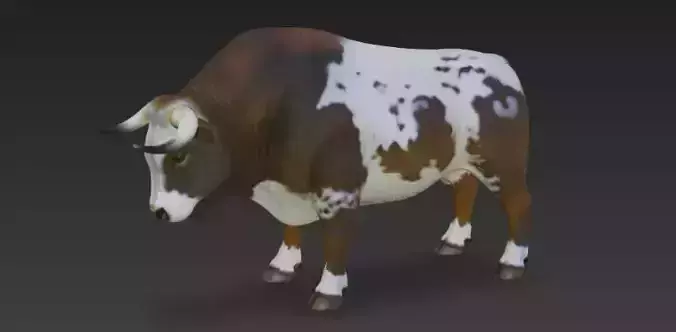 Bull 3D Model High Poly for Games and VFX