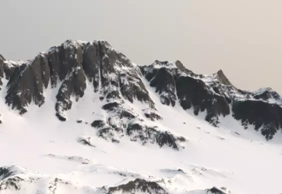 Snowy Mountain Terrain 3D model_3