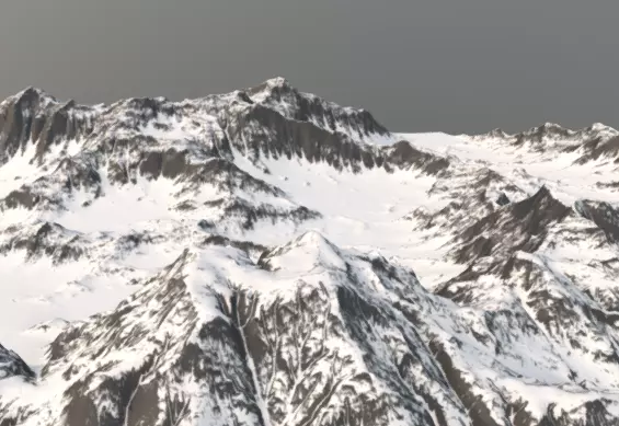 Snowy Mountain Terrain 3D model_7