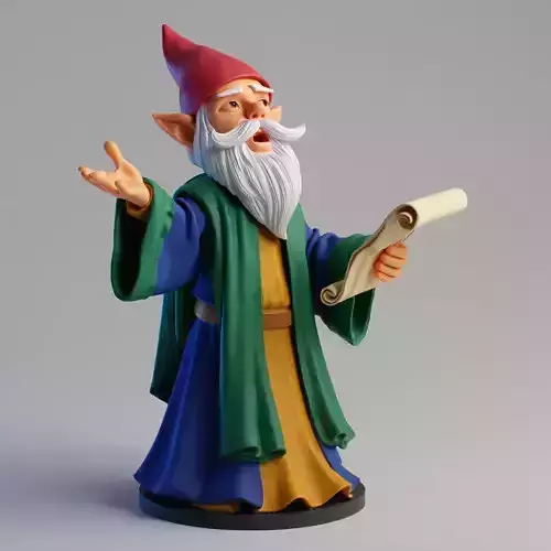 2290  Fairy Tale Gnome  Color Full  Body Figurine