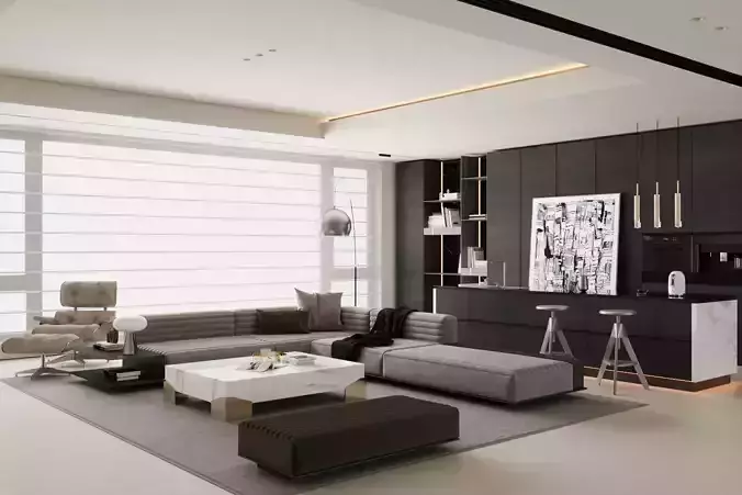 This modern - style living room