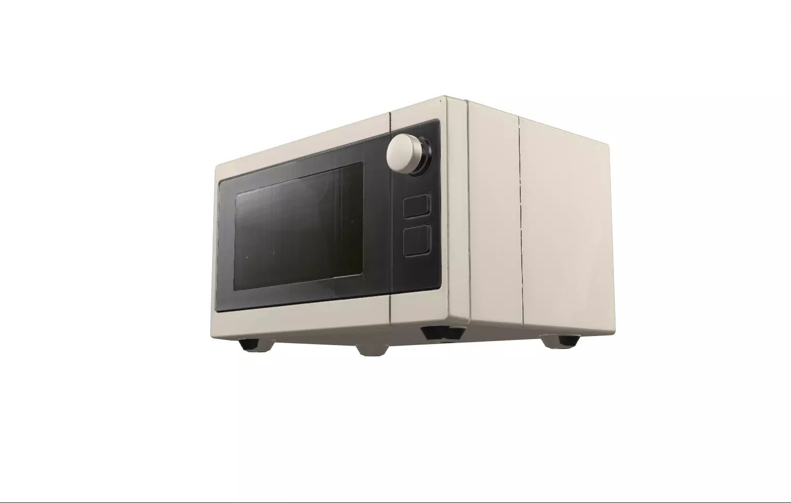 Microwave  Low-poly 3D model_2