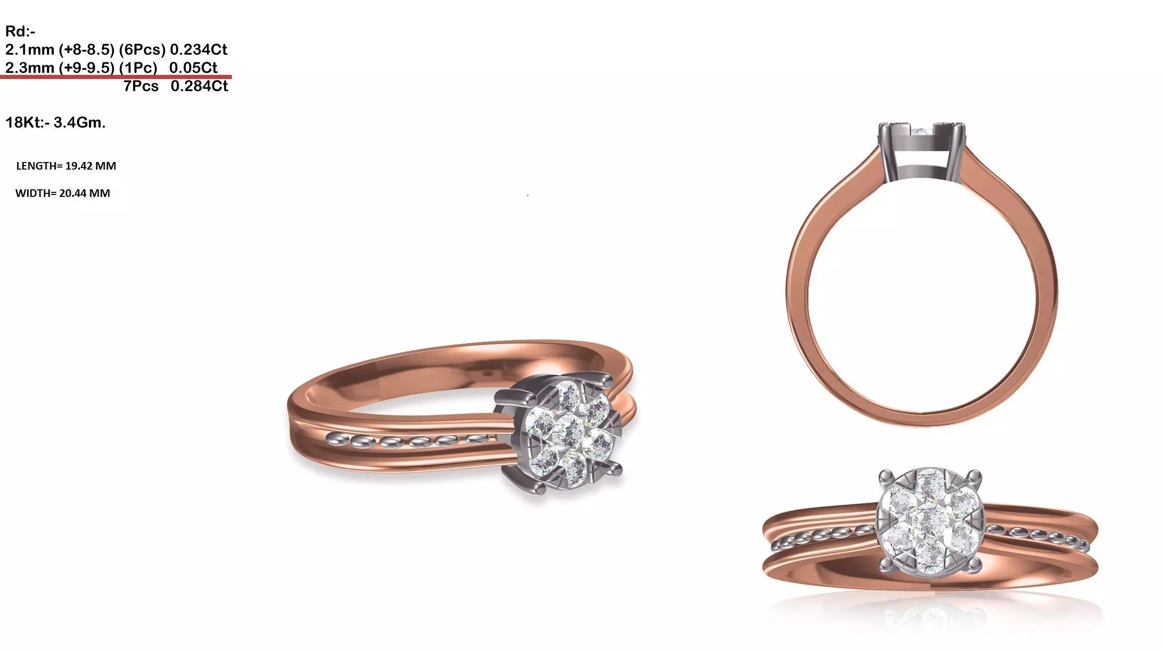 Women Ring Render 3dm STL MTL SLC JCD OBJ FBX Details 3D print model_20