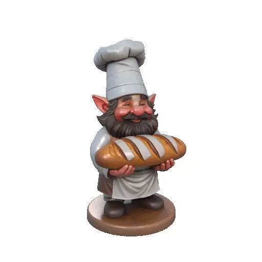 2291  Fairy Tale Gnome  Color Full  Body Figurine 3D print model_8