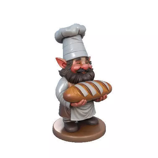 2291  Fairy Tale Gnome  Color Full  Body Figurine 3D print model_9