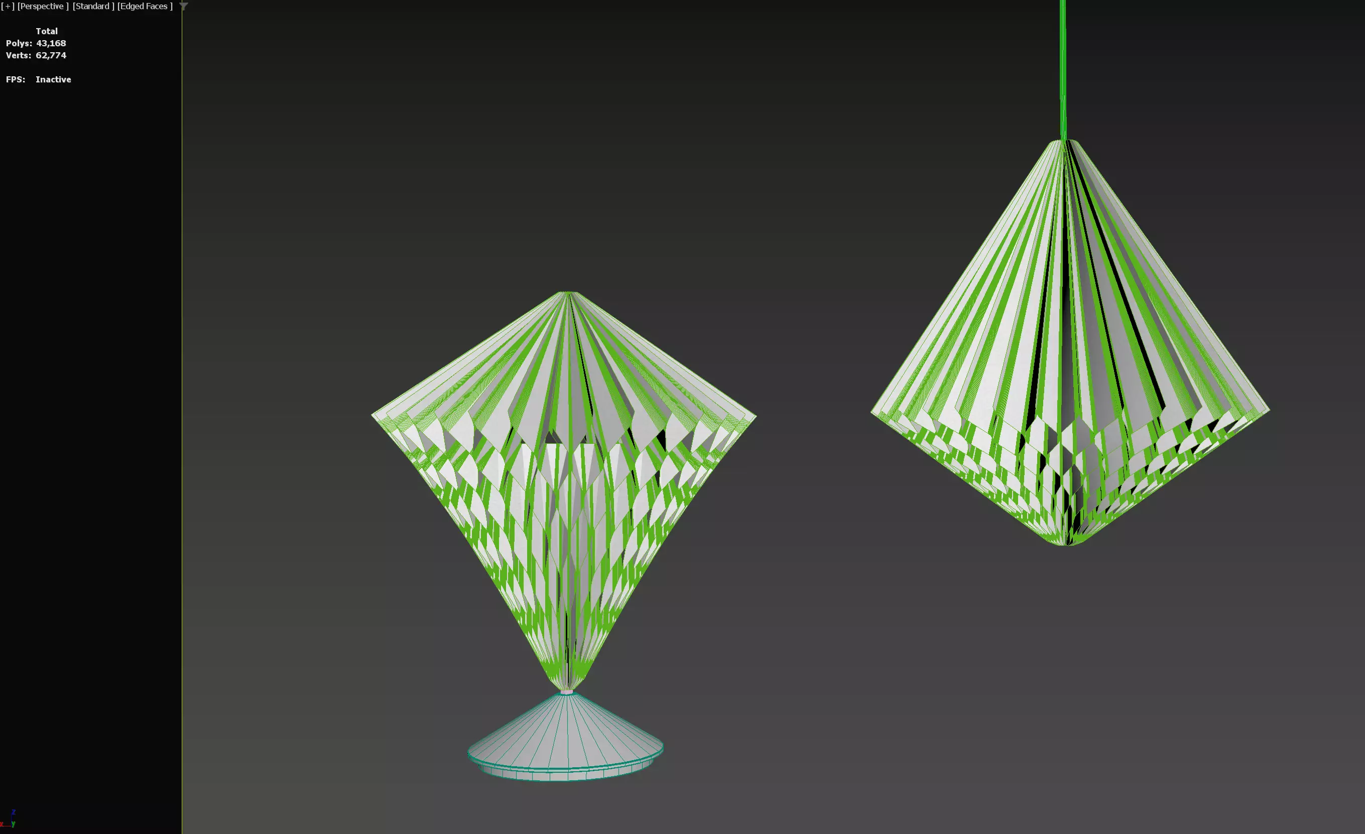 STRALA Diamond Shaped Lamp Shade White And Table Lamp IKea 3D model_10