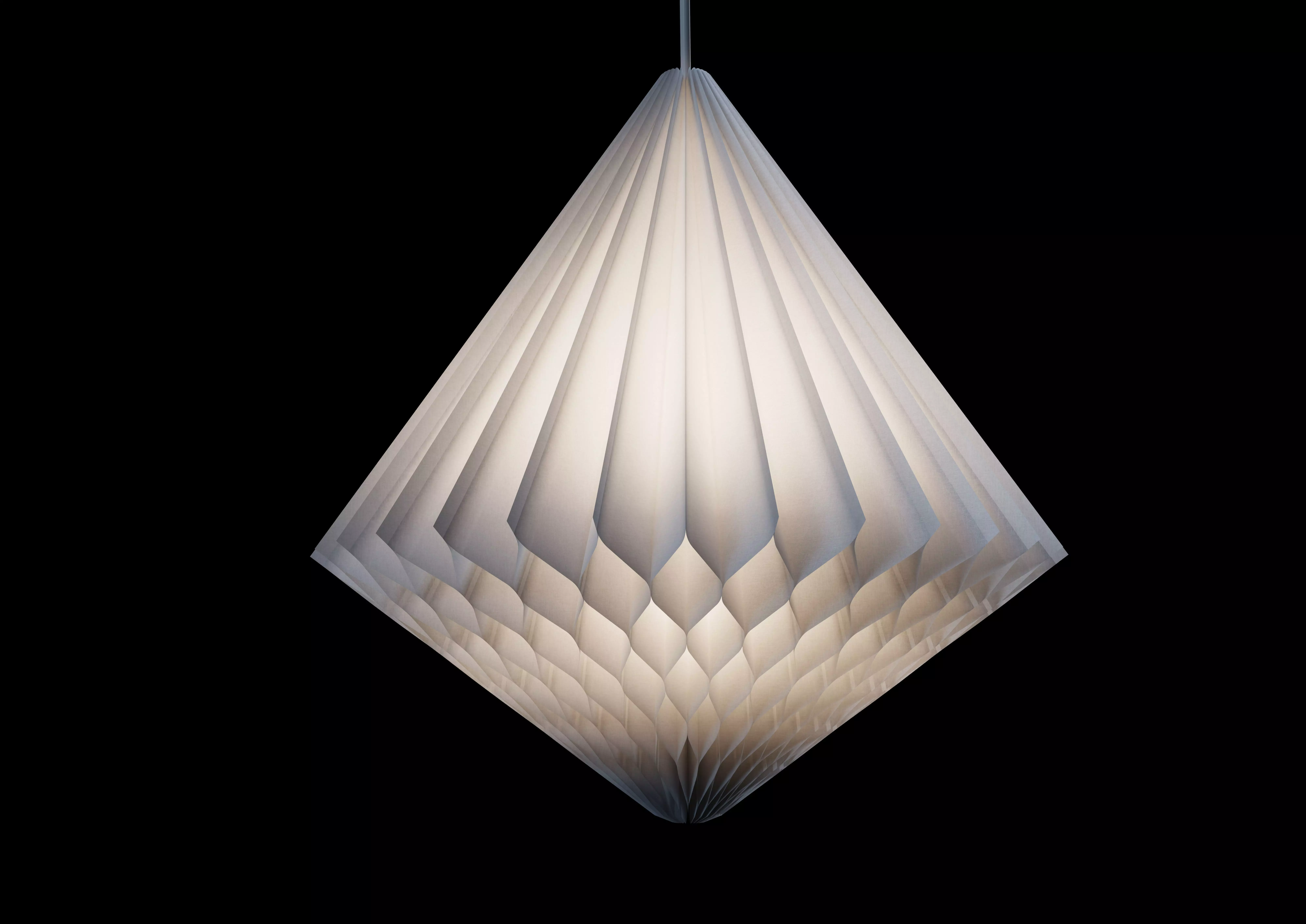 STRALA Diamond Shaped Lamp Shade White And Table Lamp IKea 3D model_4