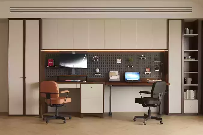 This study study room 3D model