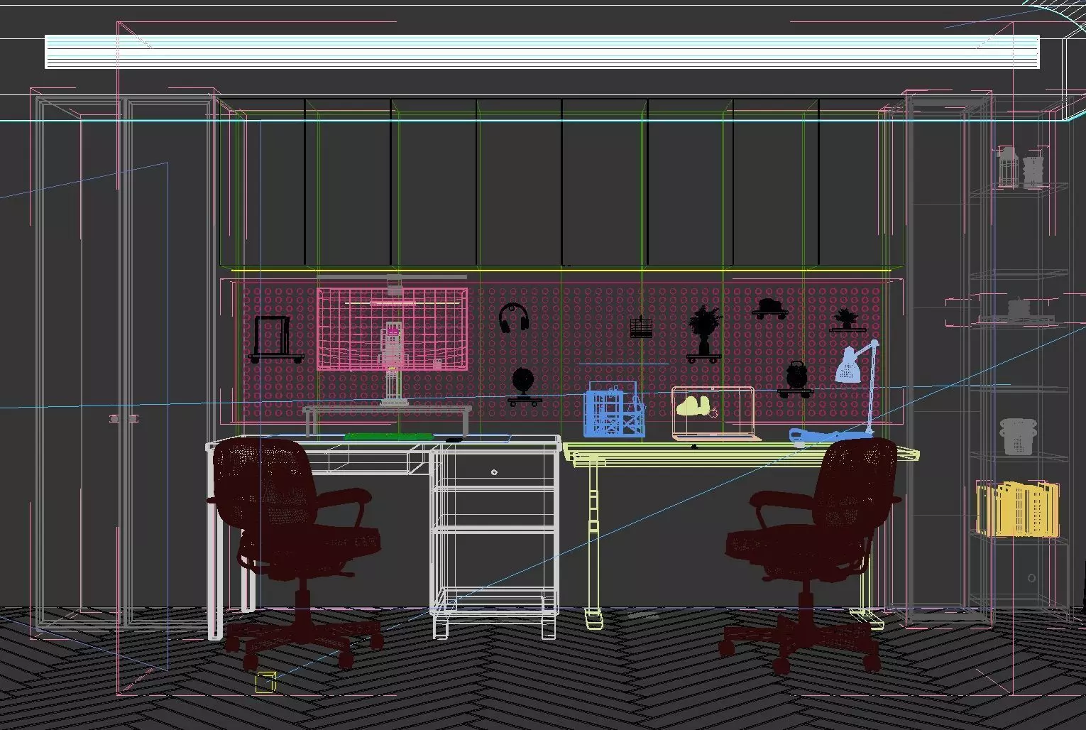 This study study room 3D model 3D model_4