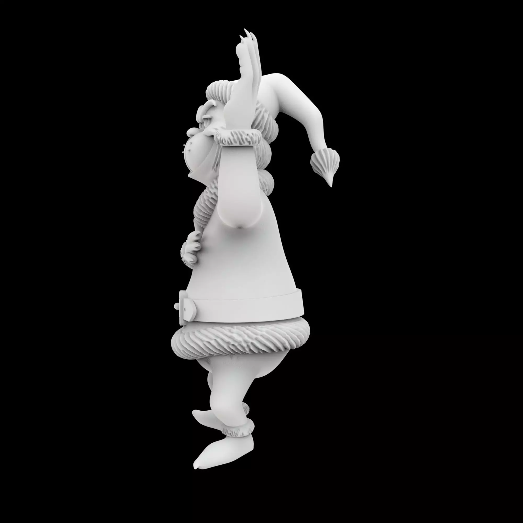 Grinch Santa Outfit Figurine 3D Printable Model 3D print model_2