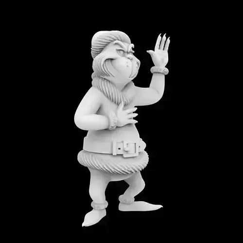 Grinch Santa Outfit Figurine 3D Printable Model 3D print model Grinch Santa Outfit Figurine 3D Printable Model 3D print model