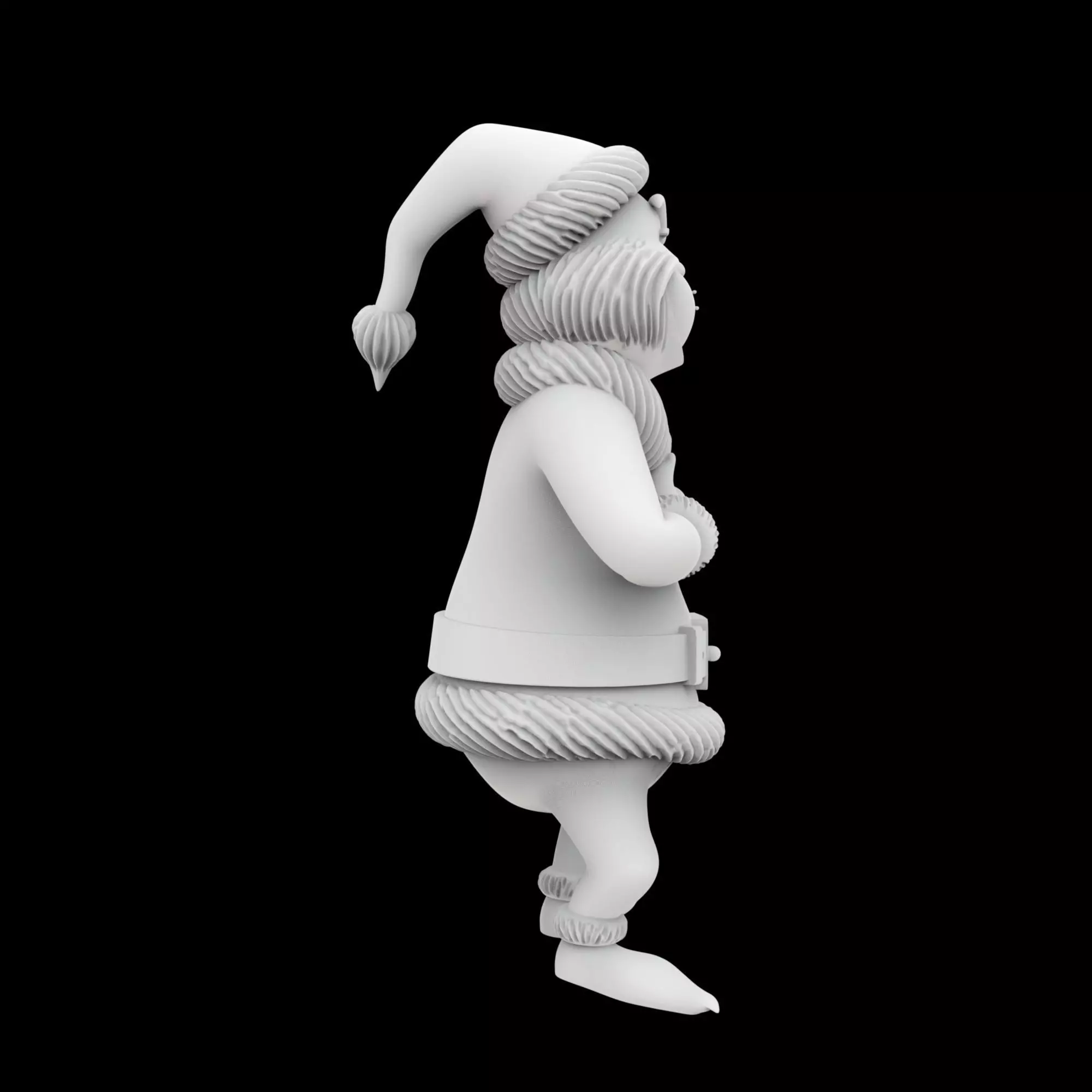 Grinch Santa Outfit Figurine 3D Printable Model 3D print model_5