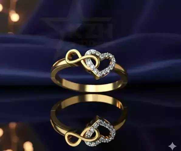 Infinity Heart Ring 
