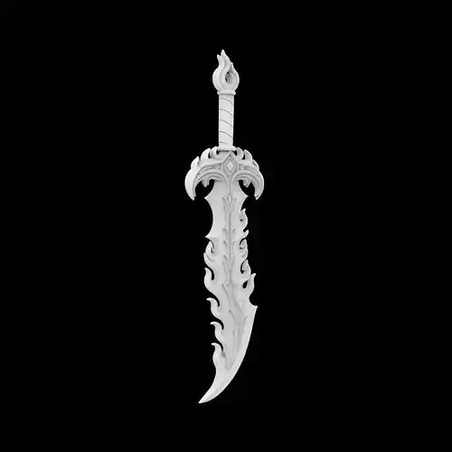 Infernal Flame Sword 3D Printable Model