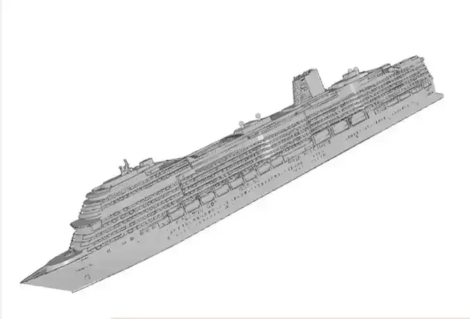 Koningsdam Rotterdam Nieuw Statendam Cruise Ship Model 3D print model