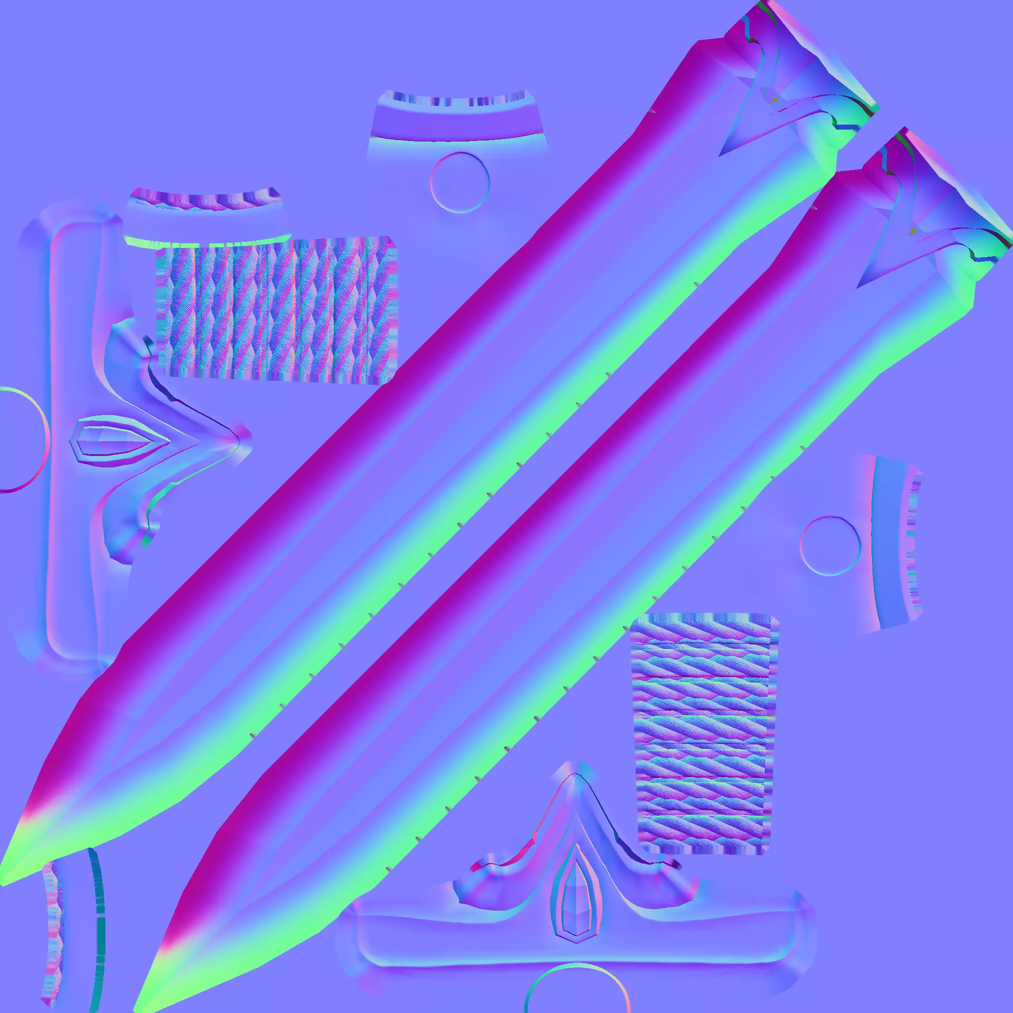 Stylized Low Poly Sword Game Weapon Low-poly 3D model_9