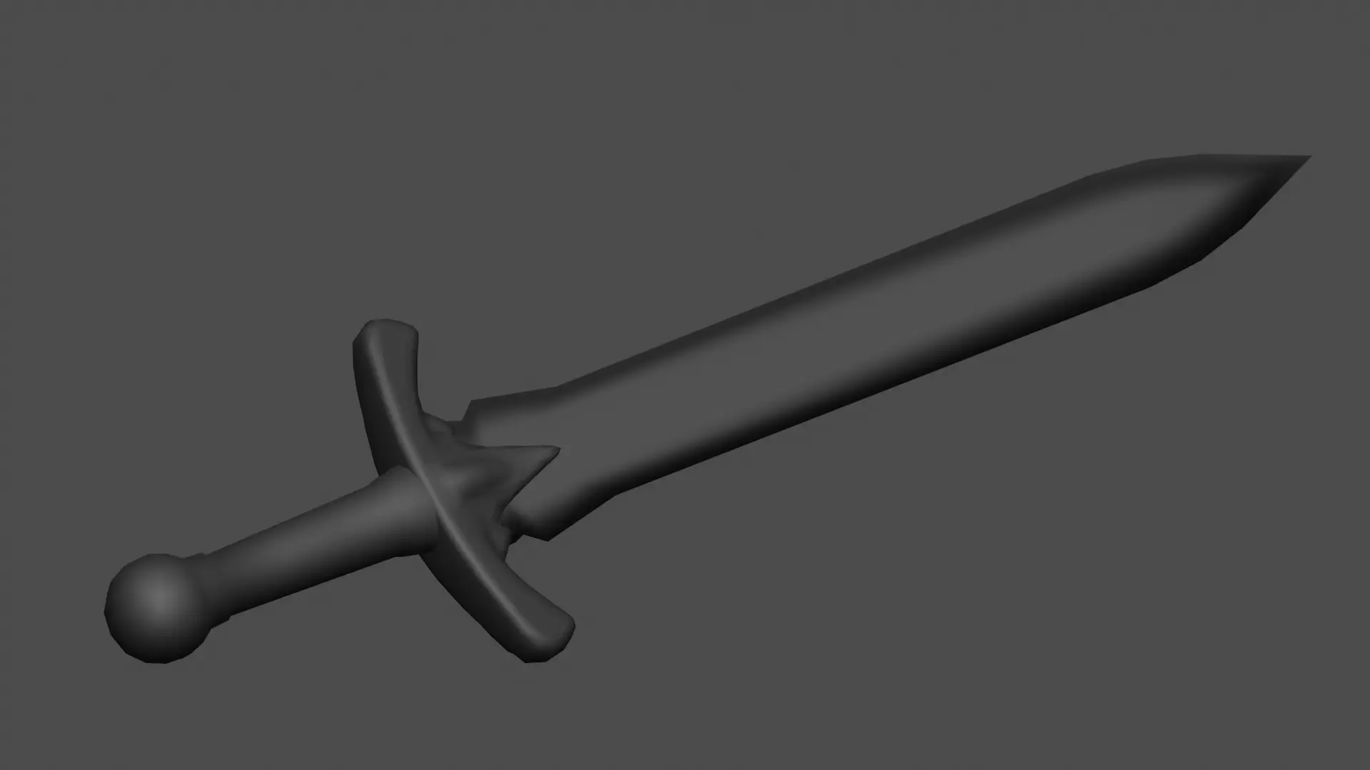 Stylized Low Poly Sword Game Weapon Low-poly 3D model_6